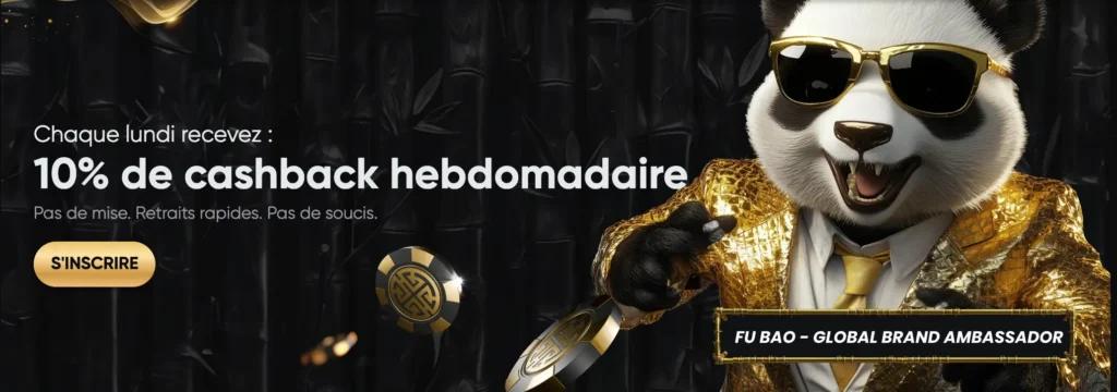 cashback e offerte promozionali al casino Golden Panda
